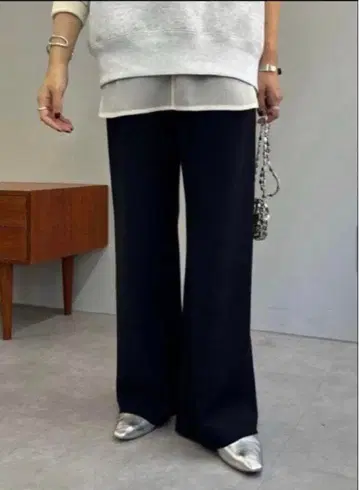 SHENERY 더블 크로스 와이드 팬츠 38 사이즈