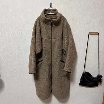 Aqua Garage 브라운 플리스 자켓