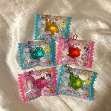 산리오 캐릭터 구미 츄아 참 5세트