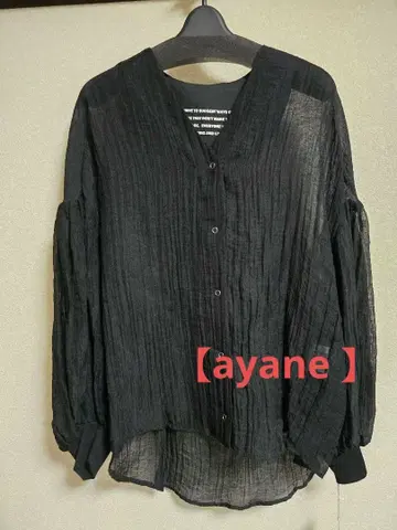 새상품 미사용 ayane 855750 양류 시어 셔츠 블랙