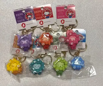 산리오 최애 컬러 미야쿠미야쿠 키링 간사이 만박 컴플리트 7종류