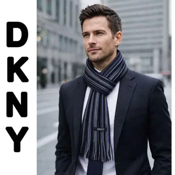DKNY 다나카란뉴욕 스트라이프 머플러