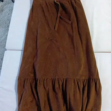 스웨이드풍 브라운 스커트 S 사이즈