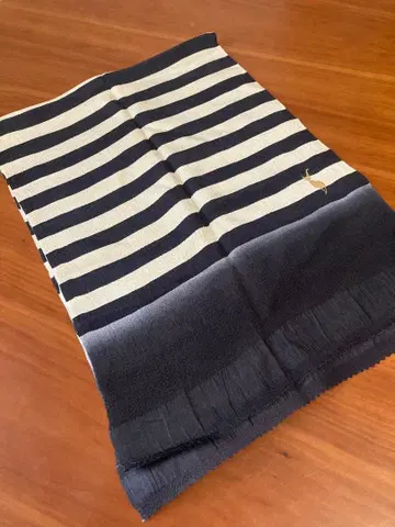 CHOKO 보더 오비 장식 천 [스칸크] 아이보리 x 블랙