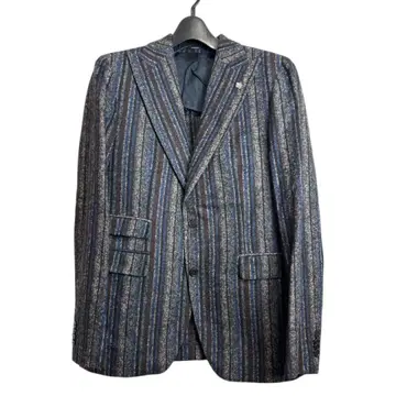 TAGLIATORE 알파카 혼방 스트라이프 자켓 미사용급