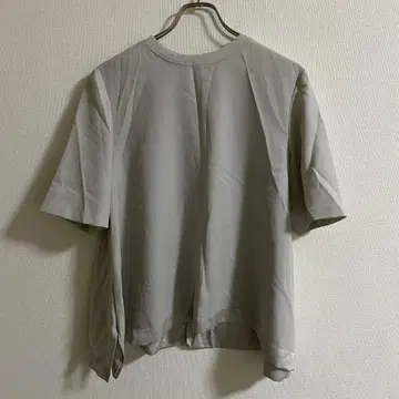 [컨디션 최상] 그레이 반팔 셔츠 백지퍼