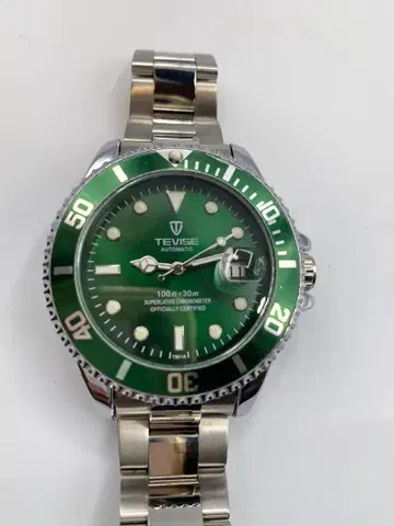 자동 와인딩 다이버즈 손목시계 그린 다이얼 기계식