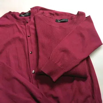 [저스길리티] 크루넥 스웨터 가디건 앙상블 세트