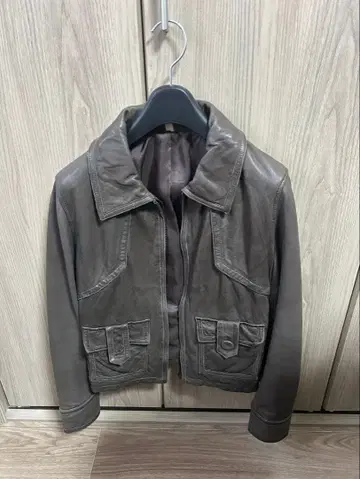 라이더 자켓 브라운 양가죽 가죽 자켓