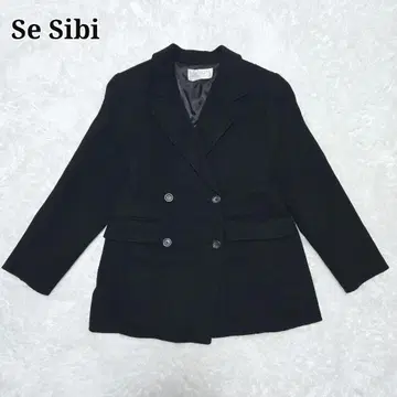 새상품급 울 80% 더블 코트 블랙 깔끔한 숏 기장