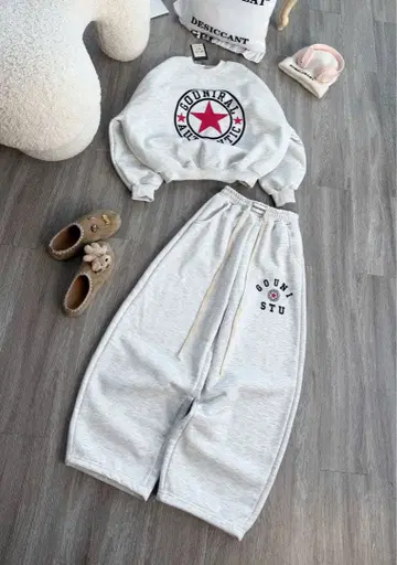 맨투맨 셋업 그레이 | 도시적인 스타일