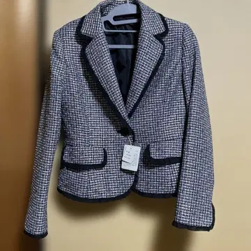 테일러드 자켓 블랙 화이트 트위드 11AR