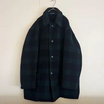 [ 90s 초레어 착용감 적은 새상품급 ] 타미힐피거 블랙워치 싸개 코트