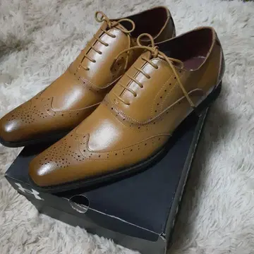 NERO CORSARO 브라운 드레스 슈즈 카멜 25.5cm 미사용