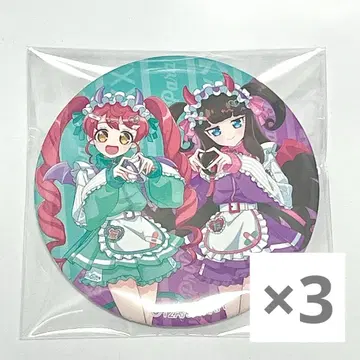 프리파라 하트데비데비 파티 페어 캔뱃지 아로마&미캉 3종