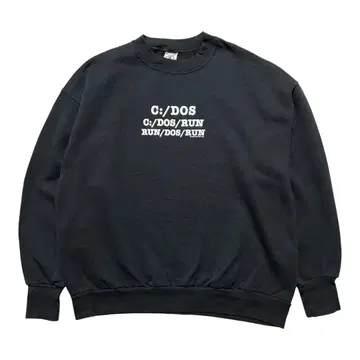 USA 구제 의류 DELTA 델타 맨투맨 트레이닝복 프린트 블랙