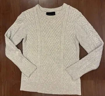 에스트네이션 ESTNATION 케이블 니트 스웨터 라이트 그레이