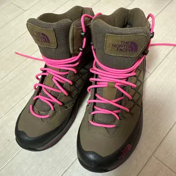 THE NORTH FACE 등산화 하이컷 올리브/핑크