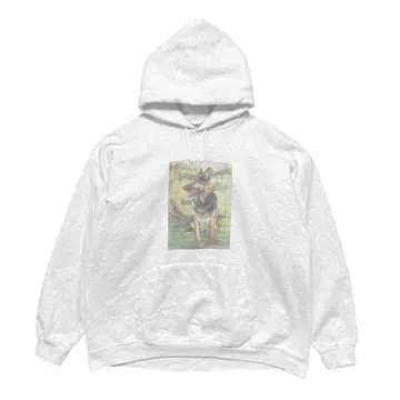 빈티지 저먼 셰퍼드 개 프린트 맨투맨 후드티 트레이닝복