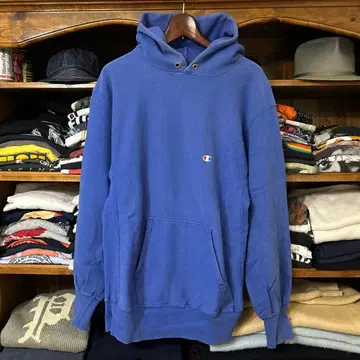 90s USA제 리버스 위브 후드티 로얄 블루