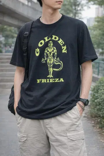 [ 미사용 새상품 ] 드래곤볼 프리저 프린트 재미있는 T셔츠 남성용 XL