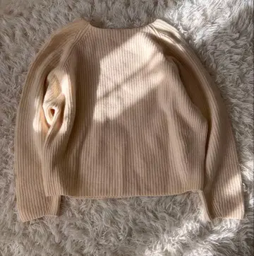 미사용 근접 IENA 울 캐시미어 골지 풀오버