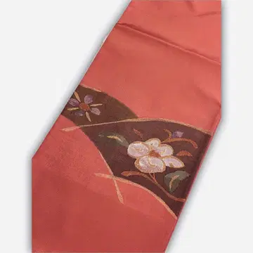 [ 순수 실크 캐주얼 오비 ] 동백꽃 길이 4.32m 미사용 새상품급