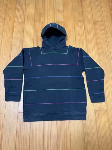 새상품급 nouno 노우노 보더 무늬 후드티 블랙 M 사이즈