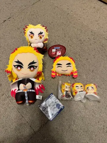 귀멸의 칼날 렌고쿠 쿄쥬로 세트 마스코트 봉제 인형 스와라세타이 오네무탄