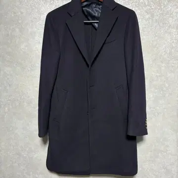 [ 새상품급 ] LARDINI 네이비 체스터 코트 48 REG