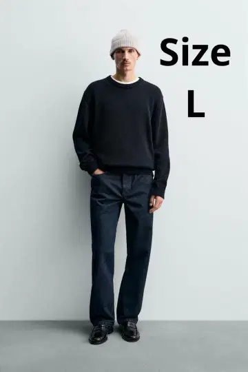 자라 남성용 니트 블랙 L 사이드버튼