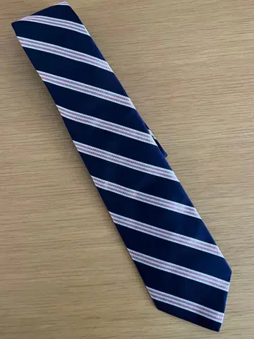 Brooks Brothers 넥타이 네이비 핑크 스트라이프 새상품급