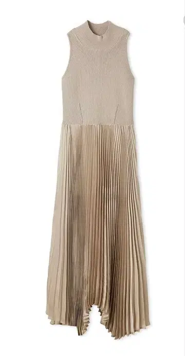 미사용 새상품 택 포함 FRAY I.D 니트 도킹 플리츠 원피스