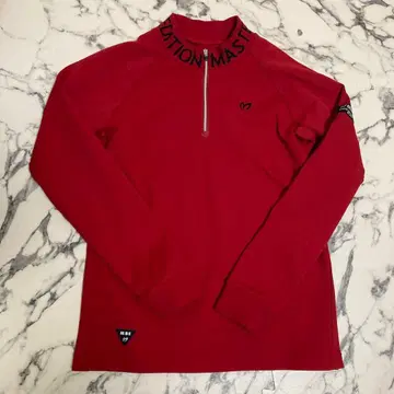 MBE 빨간색 하프 지퍼 여성용