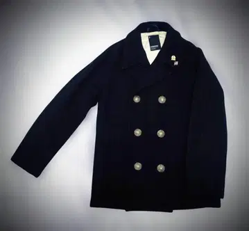 Fidelity 네이비 더블 브레스트 피코트 사이즈 2