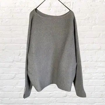 12555 드레스 키프 펄 보트넥 니트 그레이 F 빅 루즈