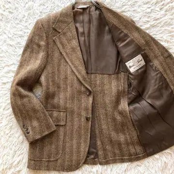 [영국제 새상품급] 해리스 트위드 테일러드 자켓 카멜 헤링본