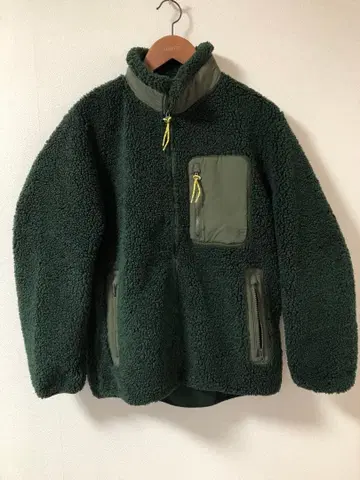 JW 앤더슨 유니클로 보아 플리스 다크 그린 L