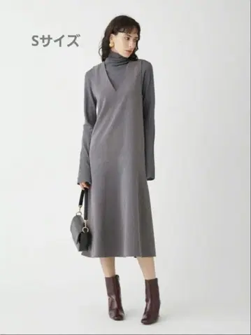 미라 오웬 시어 니트 머메이드 원피스