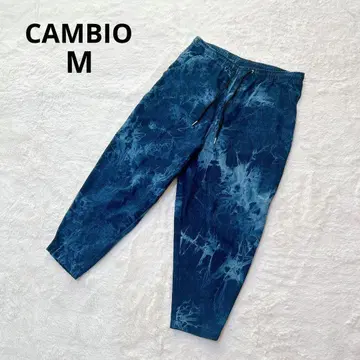 캄비오 벌룬 데님 팬츠 블루 허리밴딩 남성용 M 코튼 와이드