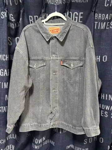 그레이 데님 자켓 오버 사이즈