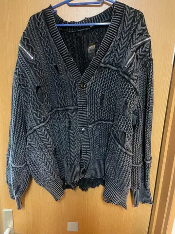 hare BIG 데미지 ZIP 가디건