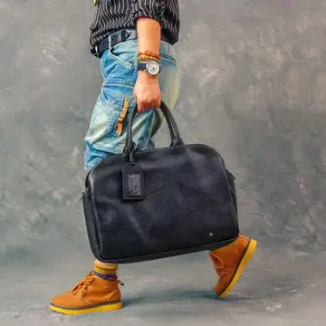 블랙 가죽 비즈니스 백 45cm