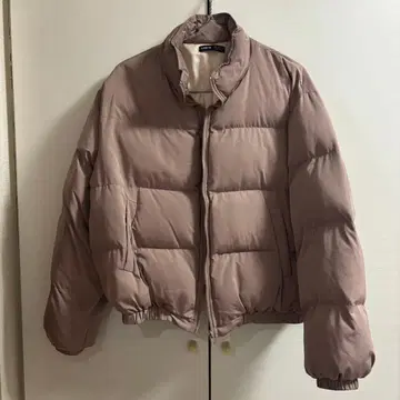 SHEIN 크롭 다운 자켓 M 사이즈 핑크/로즈핑크/베이지