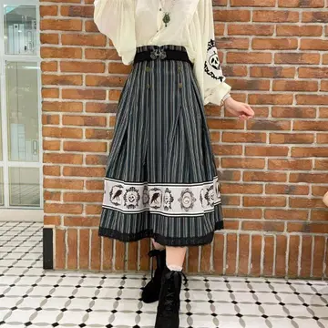 엑시즈팜 x 디즈니 빌런즈 하이웨스트 스커트 axesfemme