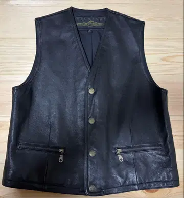 블랙 가죽 베스트 M 사이즈 STRUCTURE 블랙