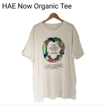 HAE Now Organic Tee 화이트 남성용 긴팔 티셔츠 XL