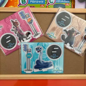 주토피아2 happy 복권 아크릴 스탠드 세트