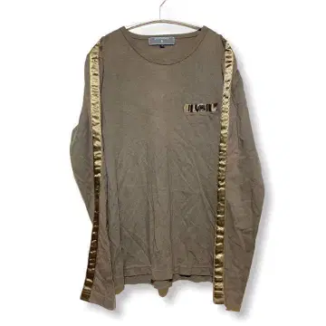 디파이언스 (2) 롱T 골드 테이프 가슴 포켓 젠더리스 멋쟁이