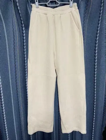 캐주얼 팬츠 베이지 화이트 와이드 팬츠 크림색 스웨트 팬츠
